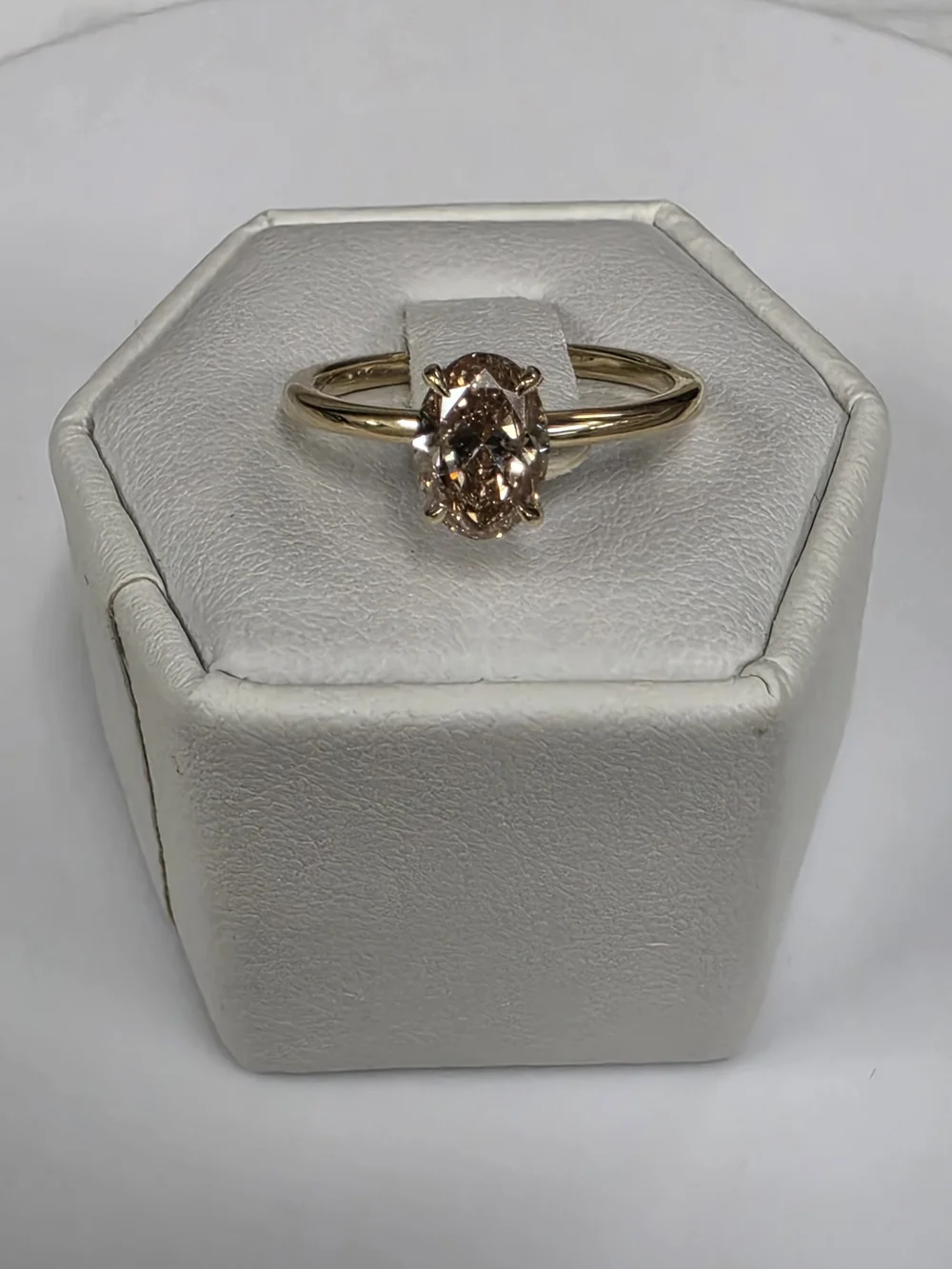 GIA 0.96ct. Champagne Diamond Solitaire Ring in Yellow Gold